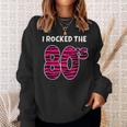 I Rocked The 80'S Costume Pink Black Tiger Stripe Sweatshirt Gifts for Her