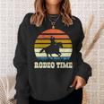 Rodeo Time Vintage Rodeo Time Cowboy Horse Retro Sunset Sweatshirt Gifts for Her