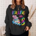 Rolling Into 8 Years Let's Roll I'm Turning 8 Roller Skate Sweatshirt Gifts for Her