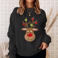 Rudolph Red Nose Reindeer Santa Christmas Sweatshirt Gifts for Her