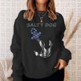 Salty Dog Blue And Grey American Flag Anchor Sweatshirt Gifts for Her