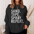 Sand Tape Spray Repeat Auto Body Painter Automotive Painter Sweatshirt Gifts for Her