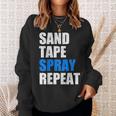 Sand Tape Spray Repeat Automotive Car Painter Sweatshirt Gifts for Her