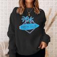 Santa Cruz California Ca Surf Palm Trees Souvenir Sweatshirt Gifts for Her
