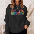 Santa Cruz California Tie Dye Vintage Inspired Striped Sweatshirt Gifts for Her