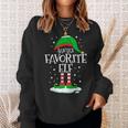 Santa's Favorite Elf Christmas Family Matching Xmas Sweatshirt Gifts for Her