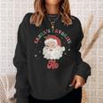 Santa's Favorite Ho Christmas Santa Face Old Xmas Sweatshirt Gifts for Her