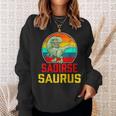 Saoirse Saurus Family Reunion Last Name Team Custom Sweatshirt Gifts for Her