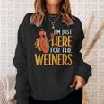 Sausage I'm Just Here For The Wieners Hot Dog Sweatshirt Gifts for Her