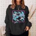 Save Whales 90S Orca Ocean Animals Chart Mammals Guide Eco Sweatshirt Gifts for Her