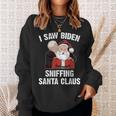 I Saw Biden Sniffing Santa Claus Joe Biden Sweatshirt Gifts for Her