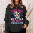 Schulkind 2024 Dabbing Unicorn Ich Rocke Jetzt Die Schule Sweatshirt Geschenke für Sie