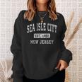 Sea Isle City New Jersey Nj Vintage Established Sports Sweatshirt Gifts for Her