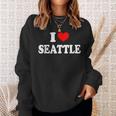 Seattle I Heart Seattle I Love Seattle Sweatshirt Gifts for Her