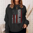 Senior 2024 American Flag Usa Graduation Class Of 2024 Sweatshirt Gifts for Her