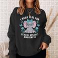 Sexual Assault Awareness I Wear Teal Cute Elephant 2024 Sweatshirt Gifts for Her