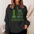 She Likes My Leprechaun St Patrick's Couple Sweatshirt Gifts for Her
