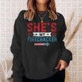She's My Firecracker His And Hers 4Th July Matching Couples Sweatshirt Gifts for Her