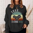 Shhh I'm Doing Math Weight Lifting Gym Workout Retro Vintage Sweatshirt Gifts for Her