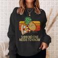 Shhh No One Needs To Know Pineapple Pizza Sweatshirt Gifts for Her