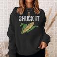 Shuck It Farmer Corn Lover Market Festival Sweatshirt Gifts for Her