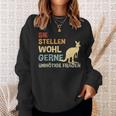 Sie Stellen Wohl Gerne Unnecessary Fragen Retro Kangaroo S Sweatshirt Geschenke für Sie