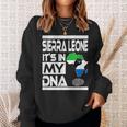 Sierra Leone It's In My Dna With Flag Africa Map Raised Fist Sweatshirt Gifts for Her
