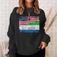 Sierra Leonean Roots Half American Flag Sierra Leonean Sweatshirt Gifts for Her