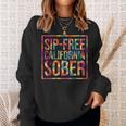 Sip Free California Sober Recovery Legal Implications Retro Sweatshirt Gifts for Her