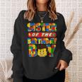 Sister Of The Birthday Boy Building Brick Family Matching Sweatshirt Gifts for Her