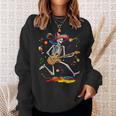 Skeleton Cinco De Mayo Mexican Electric Guitar Player Sweatshirt Gifts for Her