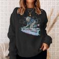Skeleton Dj Music Mixer Record Decks Musician Music Lover Sweatshirt Gifts for Her
