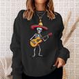 Skeleton Mexico Guitar Music Fiesta Cinco De Mayo Sweatshirt Gifts for Her