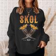 Skol Vikings Drinking Horn Nordic Scandinavia Sweatshirt Gifts for Her