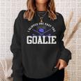 I Slipped One Past The Goalie Hockey Dad Pregnancy Reveal Sweatshirt Gifts for Her