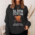 Sloth Cycling Team Lazy Sloth Sleeping Bicycle Sweatshirt Gifts for Her