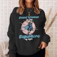 Social Worker By Day Superhero By Night Job Work Social Sweatshirt Gifts for Her
