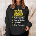 Social Worker Miracle Worker Superhero Ninja Job Sweatshirt Gifts for Her