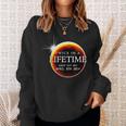 Solar Eclipse 040824 Twice In A Lifetime Moon Phases Sweatshirt Gifts for Her