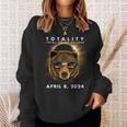 Solar Eclipse 2024 Bear Wearing Eclipse Glasses Sweatshirt Gifts for Her