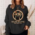 Solar Eclipse 2024 Cat Wearing Total Solar Eclipse Glasses Sweatshirt Gifts for Her