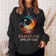 Solar Eclipse 2024 Hippo Wearing Solar Eclipse Glasses Sweatshirt Gifts for Her