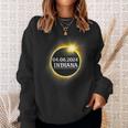 Solar Eclipse 2024 Indiana Usa State Totality Path Souvenir Sweatshirt Gifts for Her