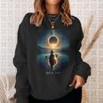 Solar Eclipse 2024 Lake Reflections Solar Eclipse Sweatshirt Gifts for Her