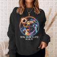 Solar Eclipse Pug Wearing Glasses Pet April 8 2024 Sweatshirt Gifts for Her