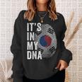 South Korea It's In My Dna South Korean Fingerprint Flag Sweatshirt Gifts for Her