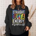 Sped Para Straight Outta Energy Sped Para Life Tie Dye Sweatshirt Gifts for Her