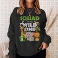 Squad Of The Wild One Zoo Birthday Safari Jungle Animal Sweatshirt Gifts for Her