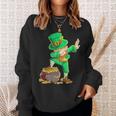 St Patrick's Day Dabbing Leprechaun Boys Dab Dance Sweatshirt Gifts for Her