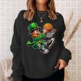 St Patrick's Day Irish Leprechaun Basketball Player Dunk Sweatshirt Gifts for Her